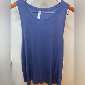 Athleta Well Rested Rib Sleep Tank Blue Size XL